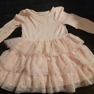 Cat & Jack Pink Dress with Gold Stars